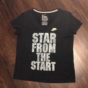 Nike black/green graphic tee/shirt M